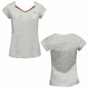 Sport Accessories טניס חולצת NIKE לנשים בצבע לבן במידות L/XL